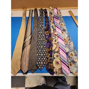 Mens Neckties Lot 8 Geoffrey Beene Madison Silk Blend Dress Ties Neckwear